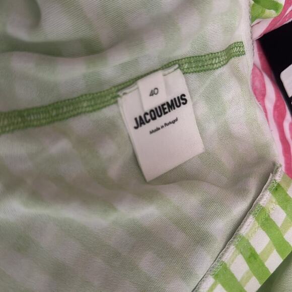 Jacquemus Tuba cropped gingham jersey turtleneck top - Picture 7 of 9